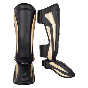 Protège-tibias personnalisables en cuir PU et EVA, légers et confortables, avec logo et couleur sur mesure, pour Muay Thai, arts martiaux et MMA - Product Image 2