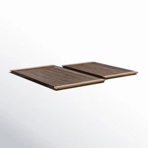 Plateau de rangement de luxe en bois massif avec élégantes poignées en métal, finition lisse, bord surélevé, parfait pour la décoration de table à manger ou de table basse - Product Image 4