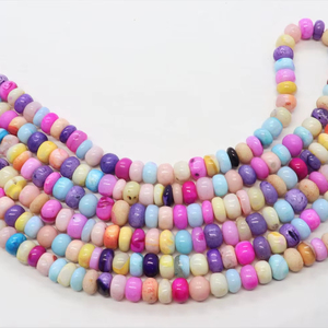 ลูกปัดโอปอลหลากสี AAA รูปทรงกลมเรียบ ขนาด 8-9 มม. ลูกปัดพลอยโอปอลสีดิสโก้ ขนาด 16 นิ้ว ลูกปัดโอปอลหลากสีแบบผสม รูปทรงกลม - Product Image 1