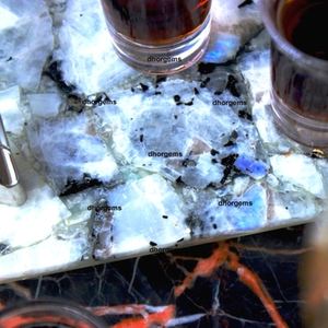 Plateau de service en marbre naturel de haute qualité, personnalisé par un fabricant professionnel, plateau de présentation de bijoux en marbre, plateau de vanité - Product Image 4