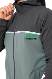 Ensemble de veste de sport à capuche pour homme, couleur contrastée, séchage rapide, tricoté en polyester et élasthanne, tenue d'entraînement d'été - Product Image 6
