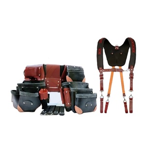 2026 Leather <b>Tool</b> Belt With Multiple Pockets And Hooks For Electricians And <b>Carpenters</b> - Product Image 3