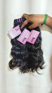 Extensiones de Cabello Ondulado Natural Indio 100% Sin Procesar Remy, Frontales de Cabello Humano Indio con Cutícula Alineada, Doble Trama Cosida a Máquina - Product Image 4