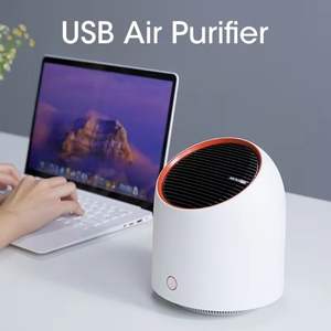 Mini purificador de aire USB portátil, filtro de escritorio Personal de alta eficiencia para el trabajo en casa, alivio de alergias, polvo de humo, caspa de mascotas - Product Image 1