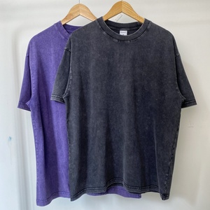 Ensemble T-shirt et short pour homme, 100 % coton, coupe oversize, couleur unie, décontracté, respirant, tricoté, col rond, manches courtes - Product Image 1