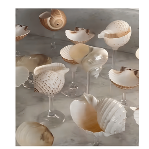 [Boutique Pick] Hand-made Seashell Cocktail <b>Glasses</b> <b>Aesthetic</b> Party Drinkware for Marine Theme Events - Product Image 2