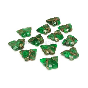 AAA Green Copper Turquoise <b>Butterfly</b> Shape Hand Carved Gemstone 14mm Briolette <b>Charm</b> for Jewelry Making Wholesale Price Bul - Product Image 3