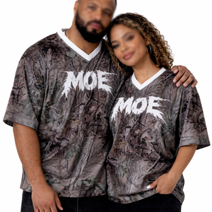 Maillot de football américain en mesh camouflage Real Tree pour homme, col en V, respirant, pour entraînement, logo personnalisé, fabricant de vêtements de sport OEM - Product Image 1