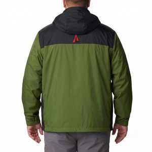 Veste coupe-vent personnalisée pour homme, grande taille, bicolore, imperméable, légère, respirante, zippée, pour l'extérieur, tendance, rembourrée - Product Image 2