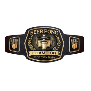 Cinturón de Campeón de Beer Pong Personalizado, Cinturón de Trofeo Deportivo Premium para Torneos SNU Atlanta, Diseño de Alta Calidad - Product Image 1