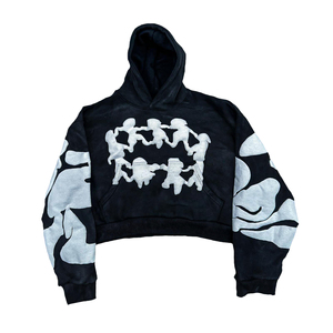 Sweat-shirts à capuche épais et lourds pour hommes, style streetwear, personnalisables avec impression en relief, qualité OEM économique - Product Image 1