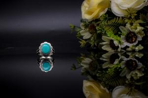 Anillos de Piedras Naturales a la Moda para Mujer, Joyería de Lujo, Gemas de Turquesa Azul, Roja, Negra, Blanca, Directamente de la India, Venta al por Mayor - Product Image 3