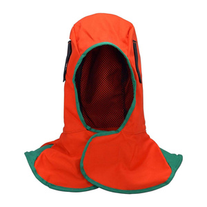 JNM SAFETY FR - Capuche de soudage en coton - Tissu ignifuge - Couleur orange - Protection de la tête pour soudeurs - Résistant à la chaleur - 500-1000°C - Product Image 1