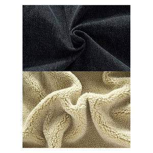 Men's Plus Size Cotton Warm Sherpa <b>Lined</b> Denim <b>Jacket</b> with <b>Fur</b> Collar Button Down Quilted Casual Classy Winter Jeans Coat - Product Image 2