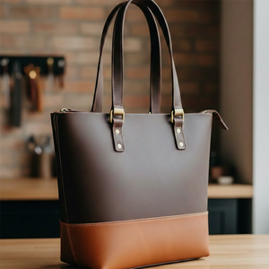 กระเป๋าถือผ้าแคนวาสคุณภาพสูงสำหรับผู้หญิง พร้อมหูหิ้วหนัง  กระเป๋าช้อปปิ้งพกพาสะดวก  และกระเป๋าผ้าแคนวาสปักโลโก้ มีจำหน่ายแล้ว - Product Image 5