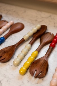 Ensemble d'ustensiles élégants en bois faits à la main pour salade, service de table, cuisine domestique, écologique, style américain, compatible lave-vaisselle et micro-ondes - Product Image 6