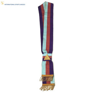 Custom Embroidered Eco-Friendly Premium Craftsmanship Masonic Regalia Sashes Safety <b>Pin</b> for Lodge Ceremonies Official Events - Product Image 1