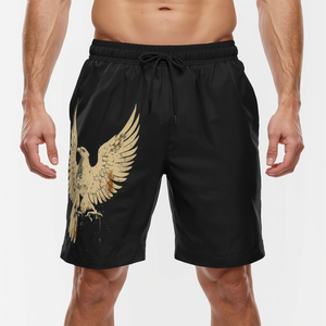 Pantalones Cortos Deportivos Casuales para Hombre, Diseño Verano 2026, Estampado Gráfico de Águila Vintage, Ropa Deportiva Urbana - Product Image 2