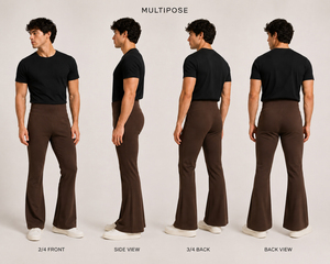 Leggings acampanados personalizados para hombre, ropa de gimnasio, pantalones acampanados ecológicos, leggings de compresión de cintura alta, leggings para entrenamiento en el gimnasio para hombre - Product Image 6