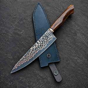 Nueva Edición de Cuchillo de Chef de Acero Damasco Japonés de Lujo con Hoja de 8 Pulgadas, Cuchillo de Cocina para Cortar Carne y BBQ - Product Image 1