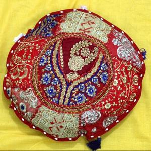 Almohada de suelo Boho Cojín de suelo redondo Funda de cojín de meditación Funda hecha a mano - Product Image 1