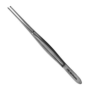 Instrument médical, instrument chirurgical, forceps à tissus à pointe fine, qualité supérieure, acier inoxydable, 6 3/4 pouces, droit, 1x2 dents - Product Image 1