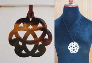 Collier pendentif animal en corne de buffle naturelle, fait main, de luxe, imperméable - Product Image 2