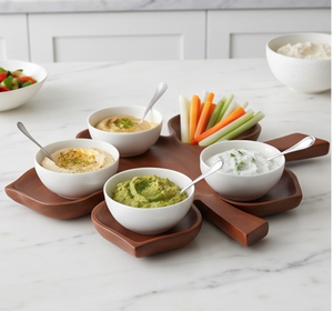 Assiette de service en bois artisanal haut de gamme, design feuille, en bois naturel, pour la maison, les mariages, les événements, les restaurants et les cadeaux - Product Image 5