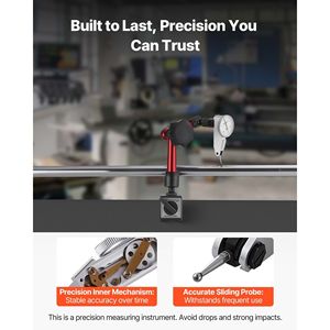 Base Magnetica Universale con Contenitore per Indicatore di Precisione, Precisione 0,0005 Pollici, Intervallo 0-0,03 Pollici, Impugnatura a Sfera Micro - Product Image 3