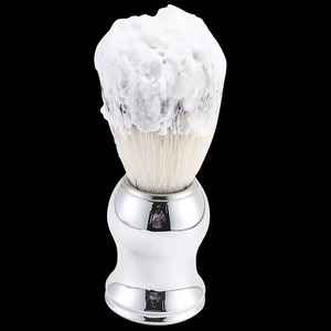 Brocha de afeitar de fibra con mango de plástico ABS para hombres, herramienta de barbería, brocha de afeitar de fibra. - Product Image 3