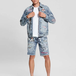 Ensemble en jean pour homme, fabrication d'usine, nouvelles tailles grandes, qualité supérieure, ensemble short pour homme et vêtements d'été - Product Image 4