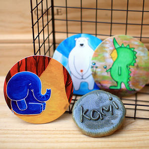 Eco-friendly Classic <b>Ceramic</b> Round <b>Coaster</b> with 11cm Width for Sublimation Blank DIY and Souvenir Shops - Product Image 3