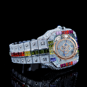 Reloj de Lujo con Diamantes Moissanite para Hombre, Reloj de Pulsera de Acero Inoxidable - Product Image 2