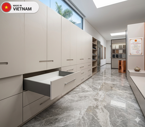 VietAodeli Muebles Modernos: Cajón de Acero Delgado con Extensión Telescópica, Cierre Suave y Movimiento Fluido para Cocina - Product Image 3