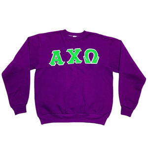 Sweat-shirt en molleton de coton brodé à motif écossais, couleur unie, imprimé, pour les sororités universitaires, automne, unisexe, école, entraînement - Product Image 3