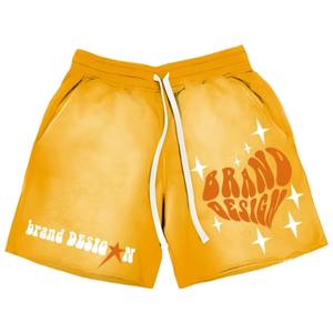 Pantalones Cortos Deportivos de Estilo Urbano, Personalizados, Sólidos, Vintage, Holgados, con Efecto Deslavado, Transpirables, Resistentes al Viento, Elásticos, para Correr - Product Image 6