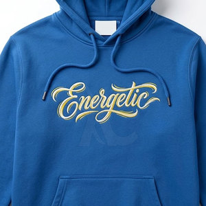 Sudaderas con bordado personalizado para hombre, sudadera básica de algodón mezclado con bolsillo frontal, estilo urbano. - Product Image 4