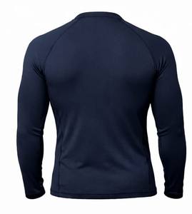Custom Logo <b>Men</b> Rash Guard Solid Long Sleeve O-Neck Compression <b>Shirt</b> for Gym, Surfing & Swimming - Product Image 5