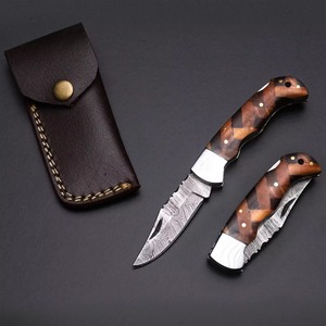 Navaja Plegable con Hoja Parcialmente Serrada de Acero Inoxidable, Navaja de Bolsillo con Clip para Cinturón, Herramienta Táctica de Supervivencia para Exteriores EDC - Product Image 5
