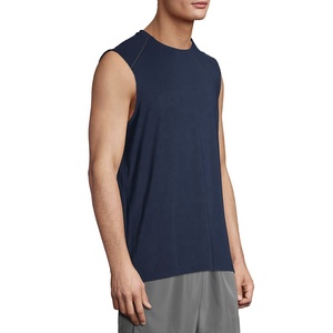 Wholesale 100% Cotton Gym Training Vest for Men Custom New Fitness Stringer <b>Running</b> <b>Singlet</b> Plus Size Breathable Knitted Weave - Product Image 5