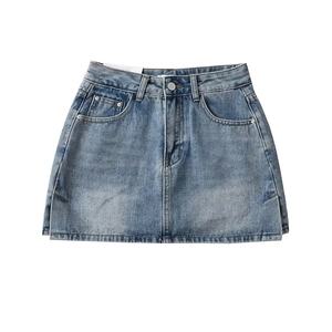 Wholesale womens denim pleated mini <b>skirt</b> custom manufacturer for boutiques US trend collections OEM bulk US - Product Image 1
