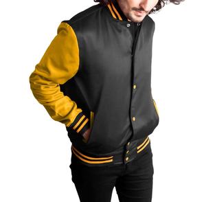 Chaqueta Bomber de Satén para Hombre, Talla Grande, con Logotipo Personalizado OEM, Estilo Urbano, Chaqueta Varsity de Carreras, para Invierno - Product Image 4
