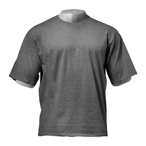 T-shirt de sport oversize à manches courtes pour homme, idéal pour le cardio et la musculation, respirant, séchage rapide, 100 % coton - Product Image 2