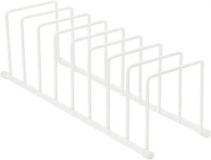 Support à assiettes en métal noir à 3 niveaux avec porte-serviettes et paniers à ustensiles, organisateur de vaisselle de cuisine, support décoratif en métal noir - Product Image 4