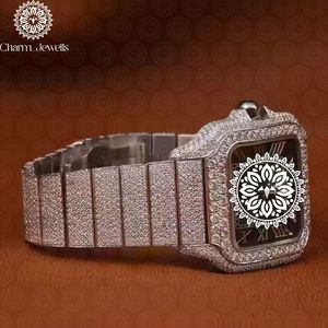 Reloj de Lujo para Hombre Charm_Jewells, de Acero Inoxidable, Caja Cuadrada de 40 mm, Esfera Analógica, Cristal de Zafiro, Botón de Empuje, Mecanismo Oculto - Product Image 4