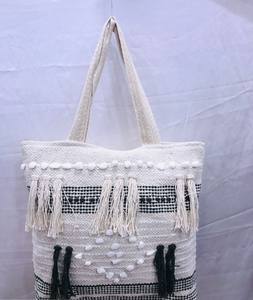 กระเป๋าโท้ทผ้าฝ้าย Dari ดีไซน์เก๋ไก๋ เป็นมิตรกับสิ่งแวดล้อม ทำมืออย่างมีสไตล์ ใช้ซ้ำได้ เหมาะสำหรับไปทะเล ดีไซน์วินเทจ แฟชั่นเรียบหรู - Product Image 2