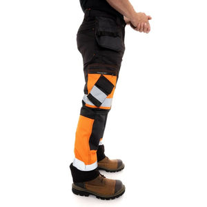 Mens Hi <b>Vis</b> Waterproof Reflective Work <b>Trousers</b> <b>High</b> Visibility Mens Multi-pocket Fluorescent Safety <b>Trouser</b> Pant - Product Image 2