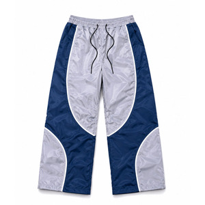 Ensemble de survêtement en nylon réfléchissant avec strass pour homme, coupe-vent zippé à empiècements contrastants et pantalon de jogging, vente en gros personnalisée - Product Image 6