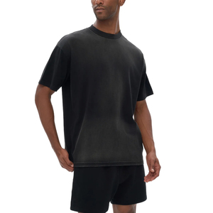 New Fashion Premium 100% Cotton Oversized Vintage <b>T</b>-Shirt with Breathable 300g Fabric Custom Boxy Fit Blank <b>T</b>-Shirt for Men - Product Image 1