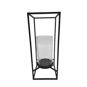 Decoración navideña, soporte de pilar de vela de lujo de hierro de vidrio, lámina de plata, acabado, diseño moderno, soporte de vela hecho a mano personalizado - Product Image 4